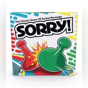 NIB Hasbro Sorry! Board Game for Kids and Family Ages 6 and Up, 2-4 Players